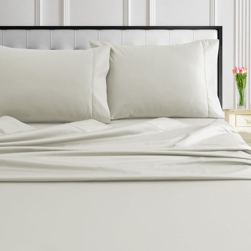 1000 Thread Count Egyptian Cotton Sateen Extra Deep Pocket Sheet Set Sand