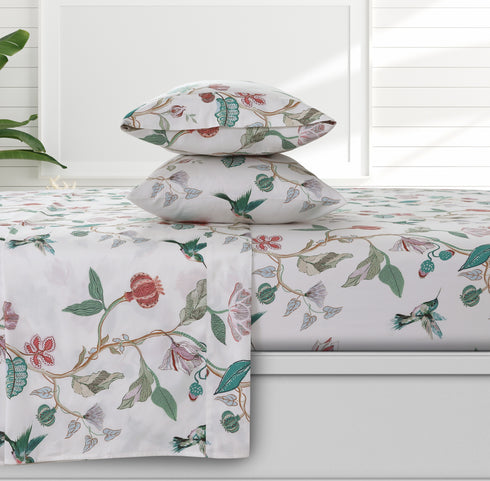 Cristina Organic Cotton Sateen 300 Thread Count Deep Pocket Sheet Set