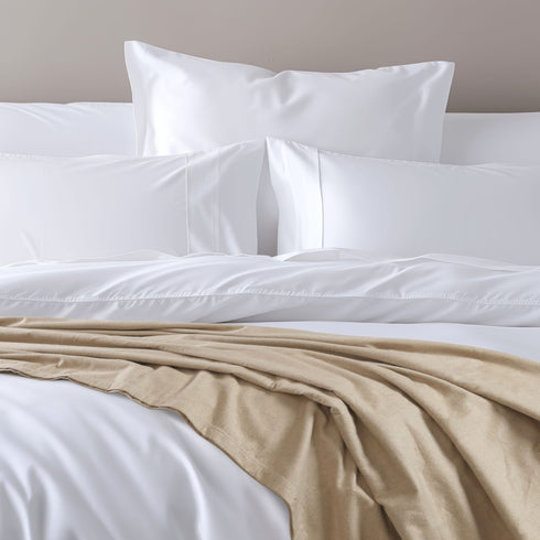 German Cotton Solid Oversized Blanket Heather Camel