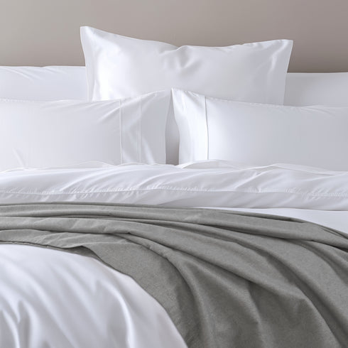 German Cotton Solid Oversized Blanket Heather Grey