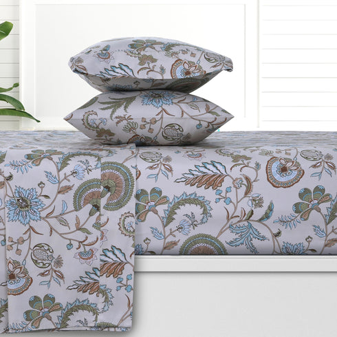 Ingrid Organic Cotton Sateen 300 Thread Count Deep Pocket Sheet Set Ivory