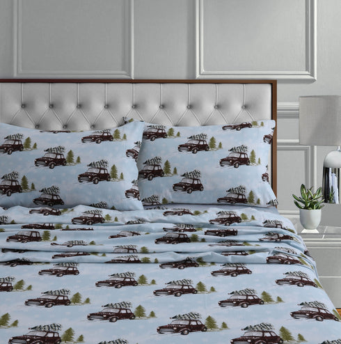 Winter Outing 170-GSM Flannel Printed Extra Deep Pocket Sheet Set