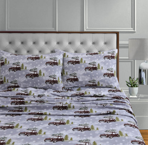 Winter Outing 170-GSM Flannel Printed Extra Deep Pocket Sheet Set