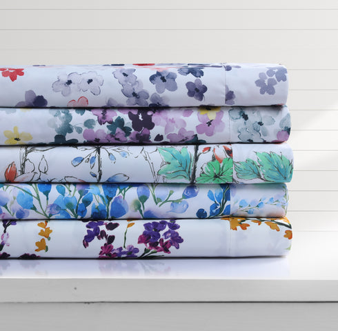 Printed 110-GSM Microfiber Deep Pocket Sheet Set