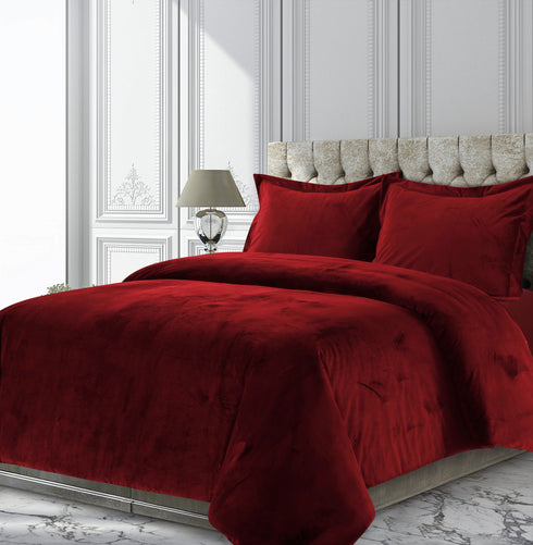 Venice Velvet Oversized Solid Duvet Cover Set