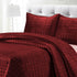 Tribeca Living Florence Velvet 3-Piece Oversized Quilt Set with Shams