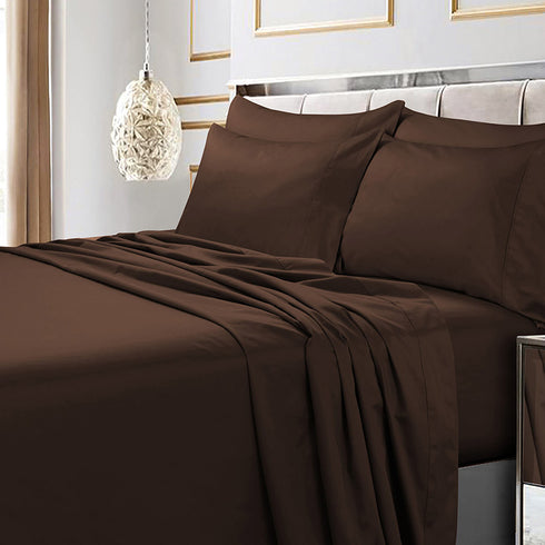 600 Thread Count Egyptian Cotton Sateen Extra Deep Pocket 4-Piece Sheet Set