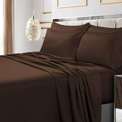 600 Thread Count Egyptian Cotton Sateen Extra Deep Pocket 6-Piece Sheet Set