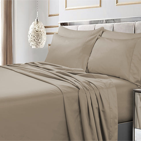 600 Thread Count Egyptian Cotton Sateen Extra Deep Pocket 6-Piece Sheet Set