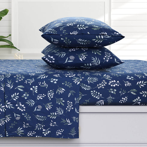 Turkish Velvety Printed Flannel Extra Deep Pocket Sheet Set