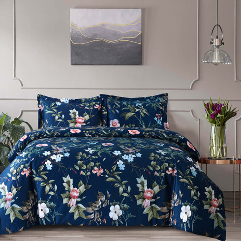 Calla Printed Velvet Oversized Duvet Set