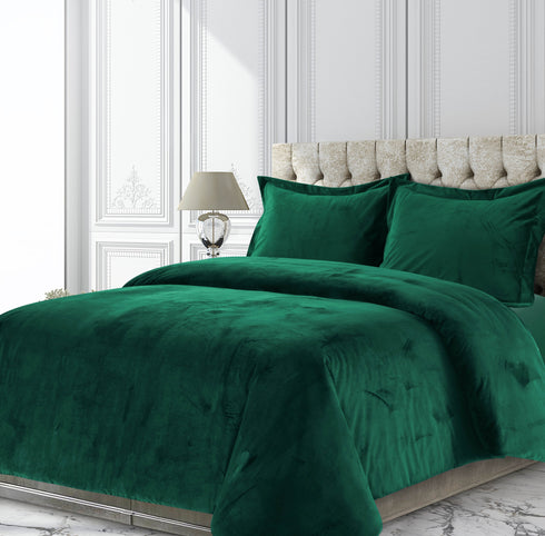Venice Velvet Oversized Solid Duvet Cover Set
