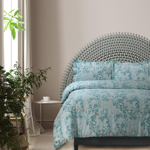 Katy Floral 170-GSM Flannel Oversised Duvet Cover Set