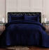 Lugano Honeycomb Velvet Oversized Solid Quilt Set