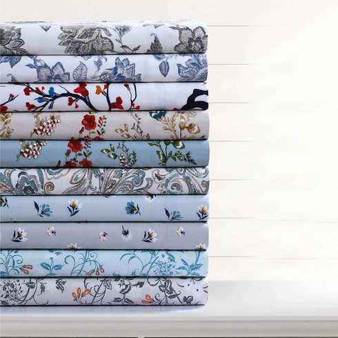 Soft and Cozy Printed Flannel 170-GSM Extra Deep Pocket Sheet Set