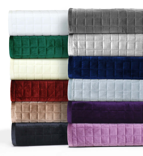 Florence Velvet Oversized Solid Quilt Set