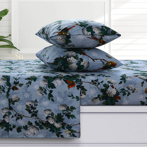 Turkish Velvety Printed Flannel Extra Deep Pocket Sheet Set