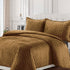 Lugano Honeycomb Velvet Oversized Solid Quilt Set