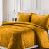 Lugano Honeycomb Velvet Oversized Solid Quilt Set