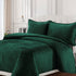 Lugano Honeycomb Velvet Oversized Solid Quilt Set
