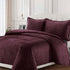 Lugano Honeycomb Velvet Oversized Solid Quilt Set