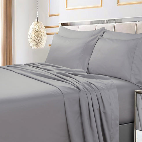 600 Thread Count Egyptian Cotton Sateen Extra Deep Pocket 6-Piece Sheet Set