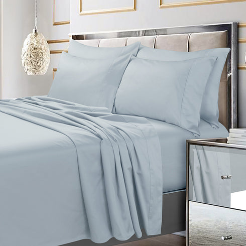 600 Thread Count Egyptian Cotton Sateen Extra Deep Pocket 6-Piece Sheet Set