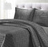 Tribeca Living Florence Velvet 3-Piece Oversized Quilt Set with Shams