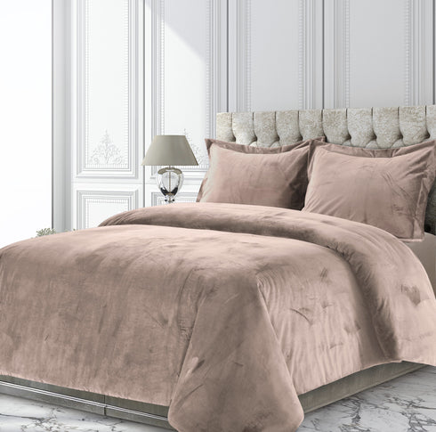 Venice Velvet Oversized Solid Duvet Cover Set