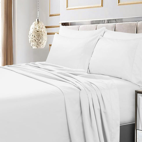 600 Thread Count Egyptian Cotton Sateen Extra Deep Pocket 4-Piece Sheet Set